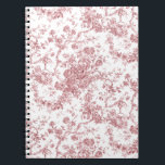 Elegantes Vintages, französisches Gravur-Toile-Ros Notizblock<br><div class="desc">Elegantes und verziertes Vintages Jouy-Muster in Rosa und Weiß mit exotischen Blume,  Weinreben und Blättern,  verwoben mit Garland und Körben von Rose. Dieses Muster wurde um 1910 in der Smithsonian-Sammlung aus einem historischen französischen Textilfragment adaptiert. Muster sind hoch,  können aber nicht gekachelt werden.</div>