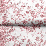 Elegantes Vintages, französisches Gravur-Toile-Ros Seidenpapier<br><div class="desc">Elegantes und verziertes Vintages Jouy-Muster in Rosa und Weiß mit exotischen Blume,  Weinreben und Blättern,  verwoben mit Garland und Körben von Rose. Dieses Muster wurde um 1910 in der Smithsonian-Sammlung aus einem historischen französischen Textilfragment adaptiert. Muster sind hoch,  können aber nicht gekachelt werden.</div>