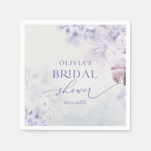 Elegantes Vintages Frühling lila Blume Brautparty Serviette
