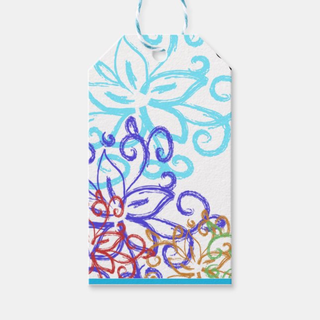 Elegantes Vintages Geschenketikett Geschenkanhänger (Vorderseite)