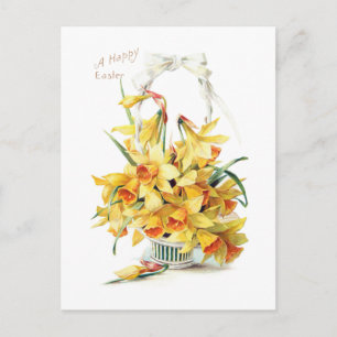Elegantes Vintages Golden Easter Postkarte
