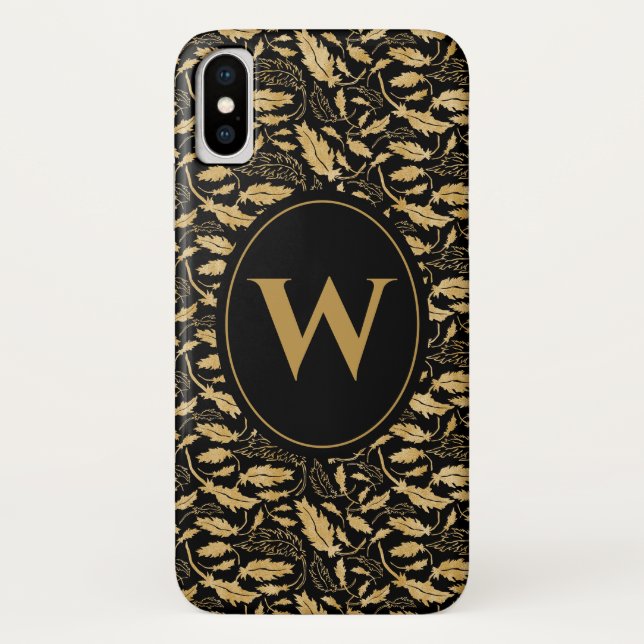 Elegantes Vintages Goldleaf-Muster Case-Mate iPhone Hülle (Rückseite)