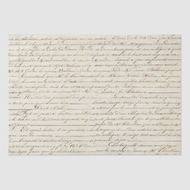 Elegantes, Vintages, handgeschriebenes Letter-Skri Seidenpapier (Vorderseite)