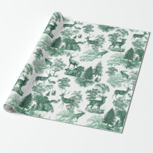 Elegantes Vintages Hirschwald Geschenkpapier