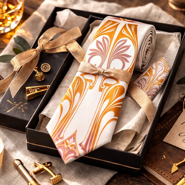 Elegantes Vintages Jugendstil-Muster Krawatte (Von Creator hochgeladen)