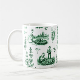 Elegantes Vintages Kräutergarten Kaffeetasse