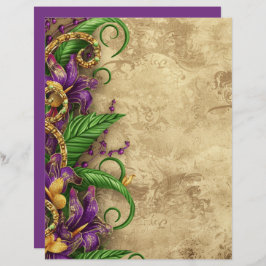 Elegantes Vintages Lila Blumenbuch