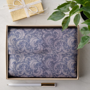 Elegantes, Vintages Lila Damask-Muster Seidenpapier