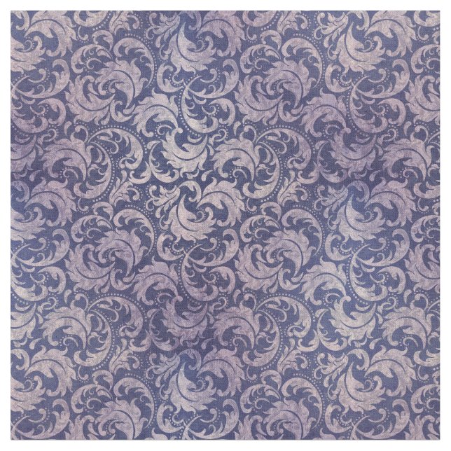 Elegantes, Vintages Lila Damask-Muster Stoff (Nahaufnahme)
