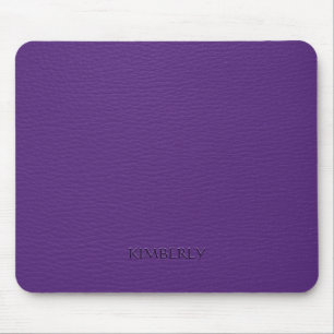 Elegantes Vintages Lila Imitat Leather Mousepad