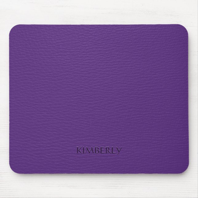 Elegantes Vintages Lila Imitat Leather Mousepad (Vorne)