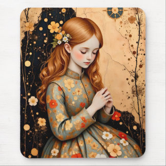 ~ Elegantes Vintages Mädchen ~ Mousepad