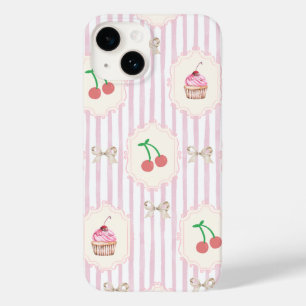 Elegantes Vintages Muster Border Frucht Cupcakes Case-Mate iPhone 14 Hülle