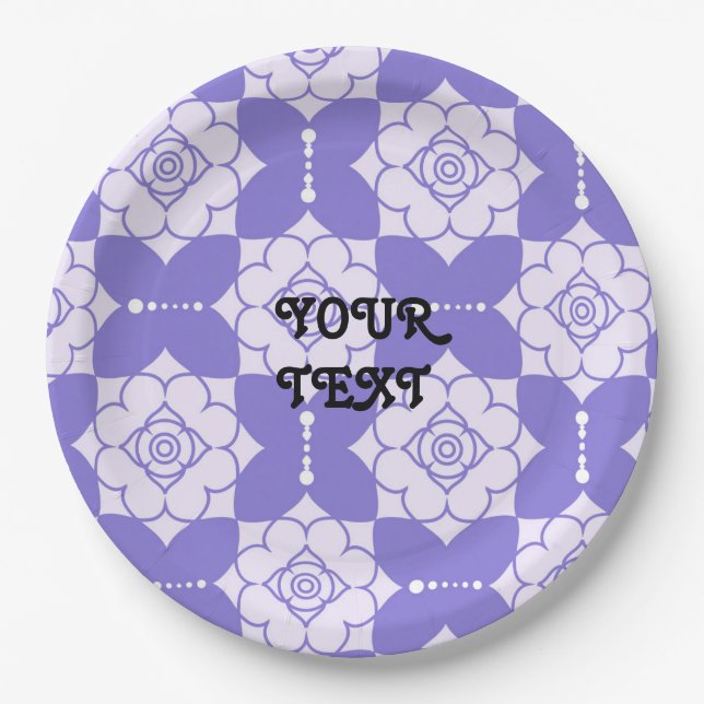 Elegantes Vintages Muster Pappteller (Vorderseite)