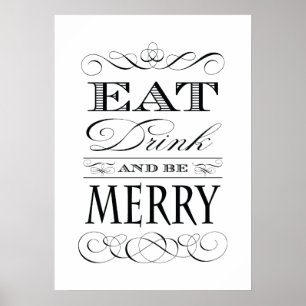 Elegantes Vintages Plakat: Küche, Bar oder Poster