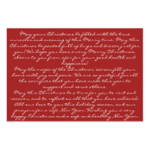 Elegantes Vintages Red Gold Weihnachtskript