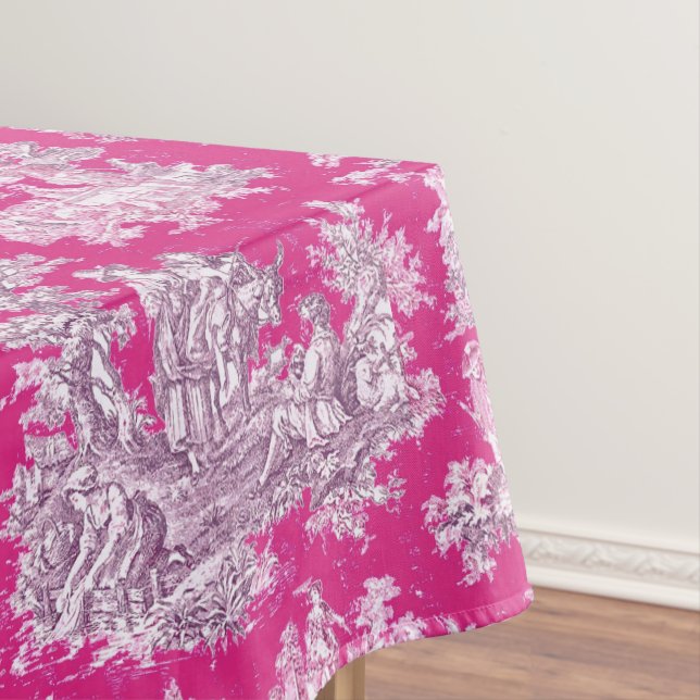 Elegantes Vintages Rosa Magenta Tischdecke (Beispiel)
