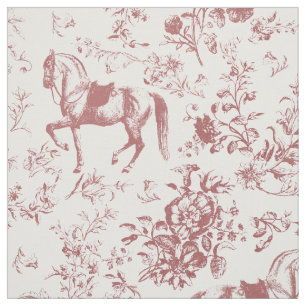 Elegantes Vintages Rosa Rotes Pferd Stoff