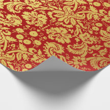 Elegantes Vintages Rot und Goldkönigliches