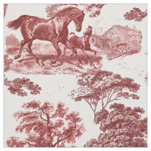 Elegantes Vintages Rotes Pferd Stoff