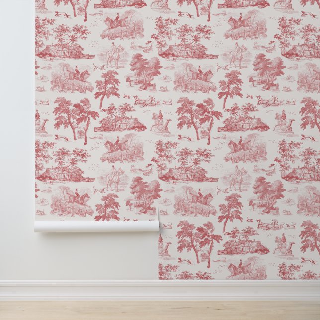 Elegantes Vintages Rotes Pferd Tapete (Anwendung)