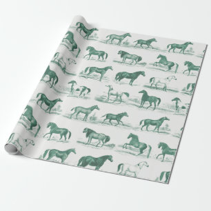 Elegantes Vintages Rustikales Rustikales Reittoil Geschenkpapier