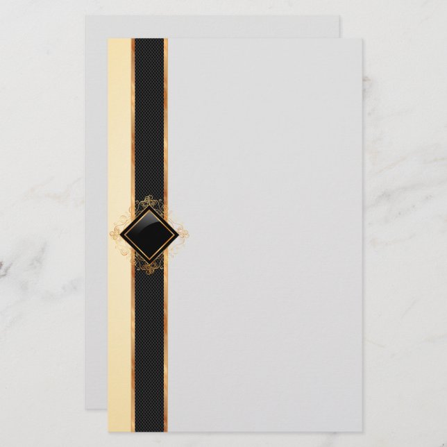 Elegantes Vintages Schreibpapier Briefpapier (Vorne/Hinten)