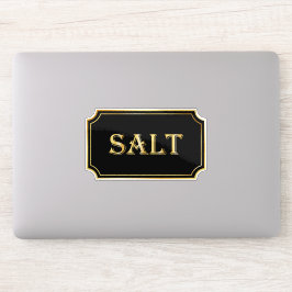 Elegantes Vintages Schwarz-Gold-Pantry-Label Aufkleber