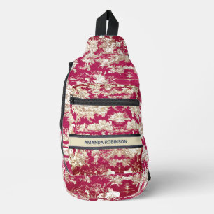 Elegantes Vintages Seetoile de jouy Monogramm Crossbody Bag