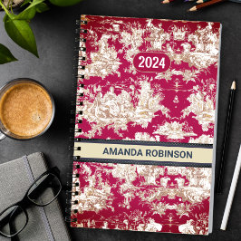 Elegantes Vintages Seetoile de jouy Monogramm Planer