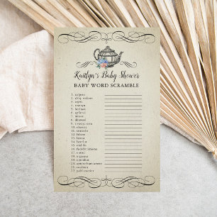 Elegantes Vintages Tea Party Baby Showspiel