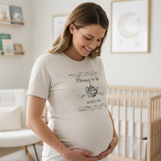 Elegantes Vintages Tea Party | Babydusche Tri-Blend Shirt (Von Creator hochgeladen)