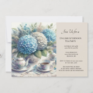 Elegantes Vintages Tea Party Einladung