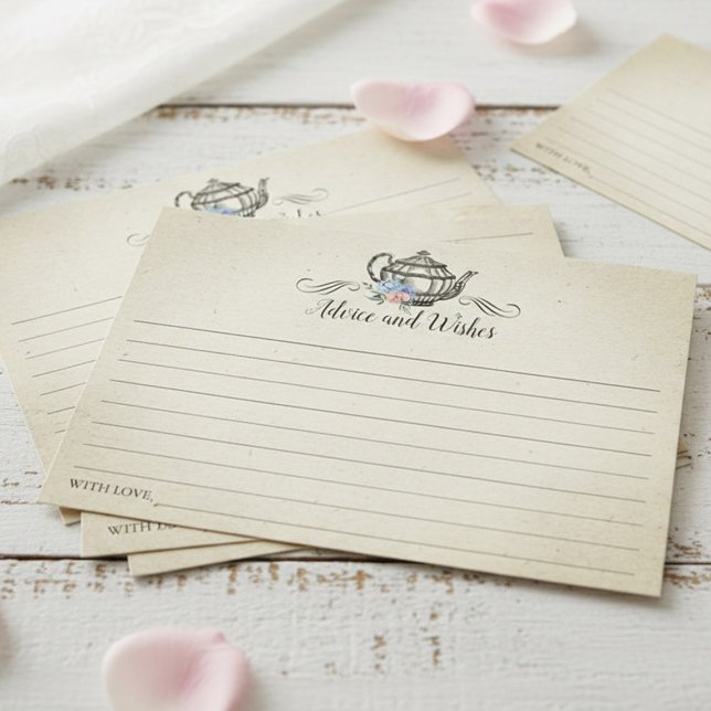 Elegantes Vintages Tea Party Hinweiskarte (Von Creator hochgeladen)