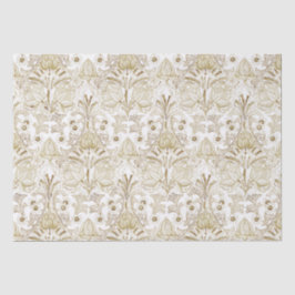 Elegantes Vintages Viktorianisches Beige Blume Mus Seidenpapier