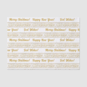 Elegantes Vintages Weihnachtsgeschenk der Goldenen Seidenpapier