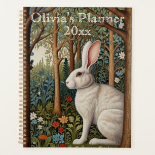 Elegantes, Vintages, weißes Waldhasen Planer