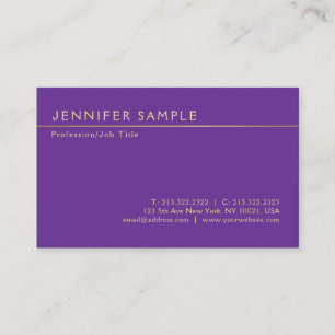 Elegantes Violett Trendy Seidenfinish Moderne Luxu Visitenkarte
