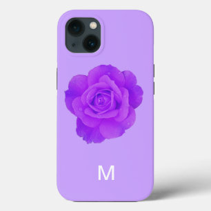 Elegantes violettes purpurfarbenes Blumenrosen-Mon Case-Mate iPhone Hülle