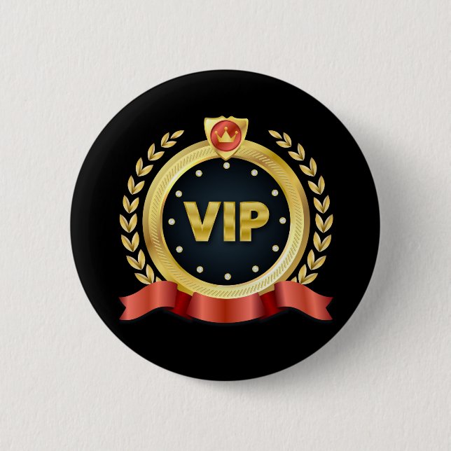 Elegantes VIP Black Access Abzeichen Button (Vorderseite)