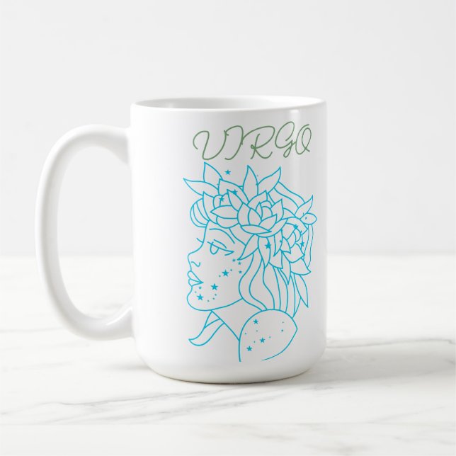Elegantes Virgo-Sternzeichen-T-Shirt Astrologie-Ge Kaffeetasse (Links)