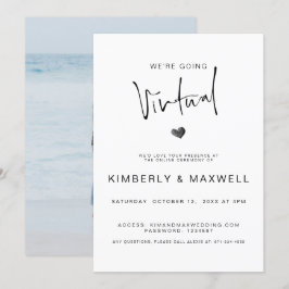 Elegantes Virtual Foto Online-Hochzeit Einladung