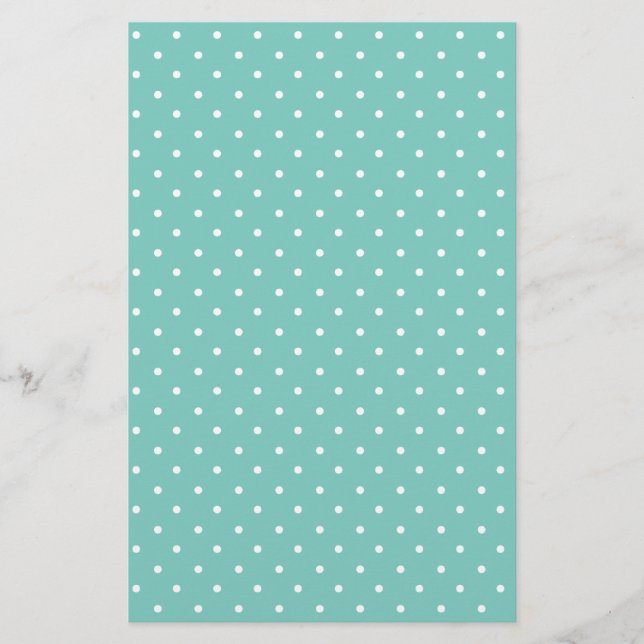 Elegantes Vista Cyan Blue Polka Dot Pattern (Vorderseite)