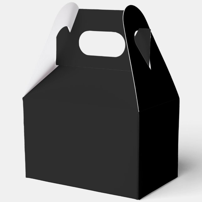 Elegantes Vollschwarz Geschenkschachtel (Rückseite)