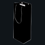 Elegantes Vollschwarz Geschenktüte Für Weinflaschen<br><div class="desc">❤️ Schwarz</div>