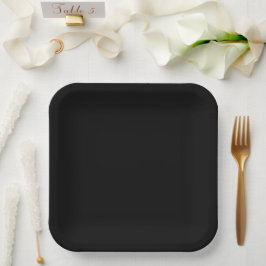 Elegantes Vollschwarz Pappteller