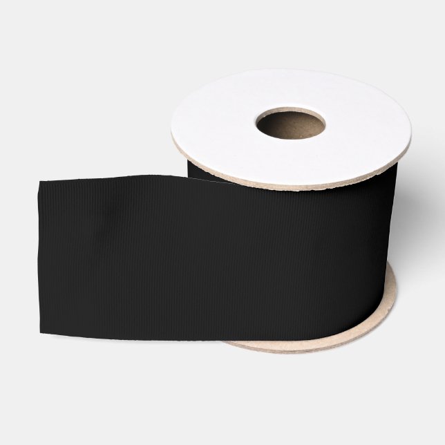 Elegantes Vollschwarz Ripsband (Spule)