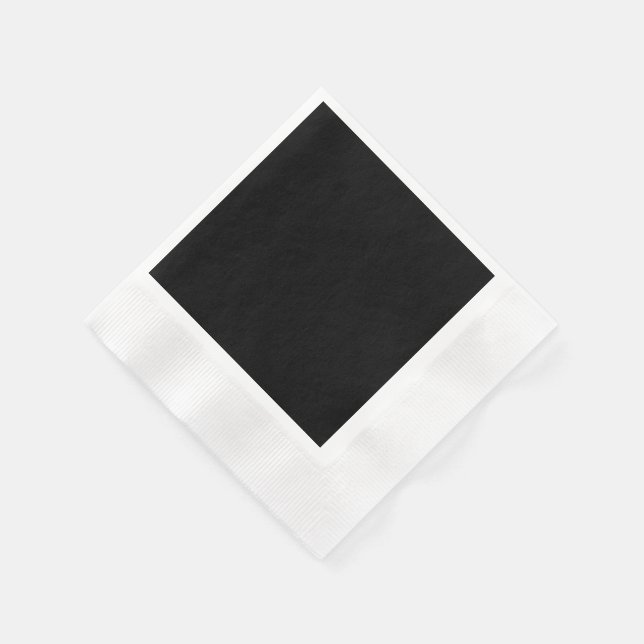 Elegantes Vollschwarz Serviette (Ecke)