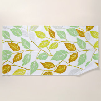Elegantes, von Natur Inspiriert Leaf-Design Strandtuch