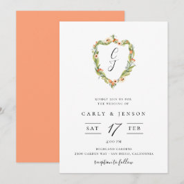 Elegantes Wappen Hochzeit Einladung